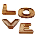 Wooden Letters Plate Set - 4 piece