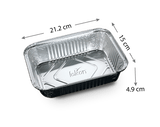 Aluminum Container With Lid 21x15x5 cms  (1000Pc / Carton)