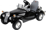 Vintage Style Battery Powered Ride On Car, Black