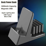 Desk Power Bank - Magnetic USB Charger Dock