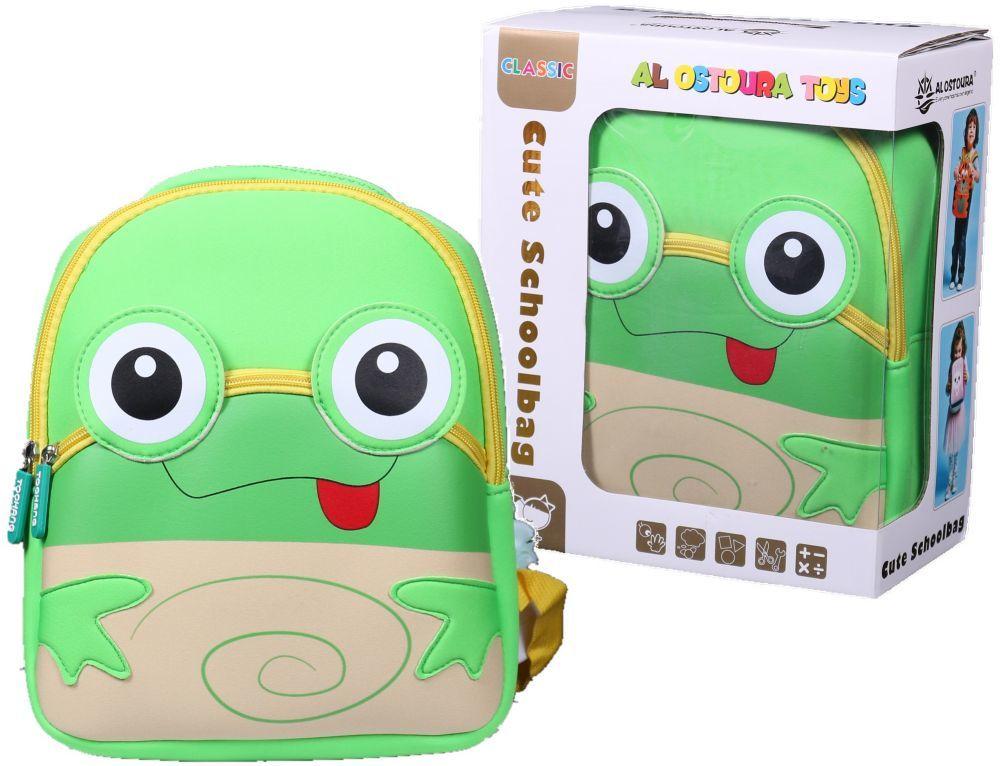 Green Cute School Bag Kindergarten Backpack Animal Neoprene Multicolor 