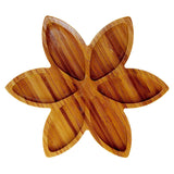 Flower Shape Bamboo Tray Brown 1.5x27x27 centimeter