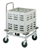 Metro CBH2121C Heavy Duty Aluminum Glass Rack Dolly with Handle and Corner Bumpers - SnapZapp