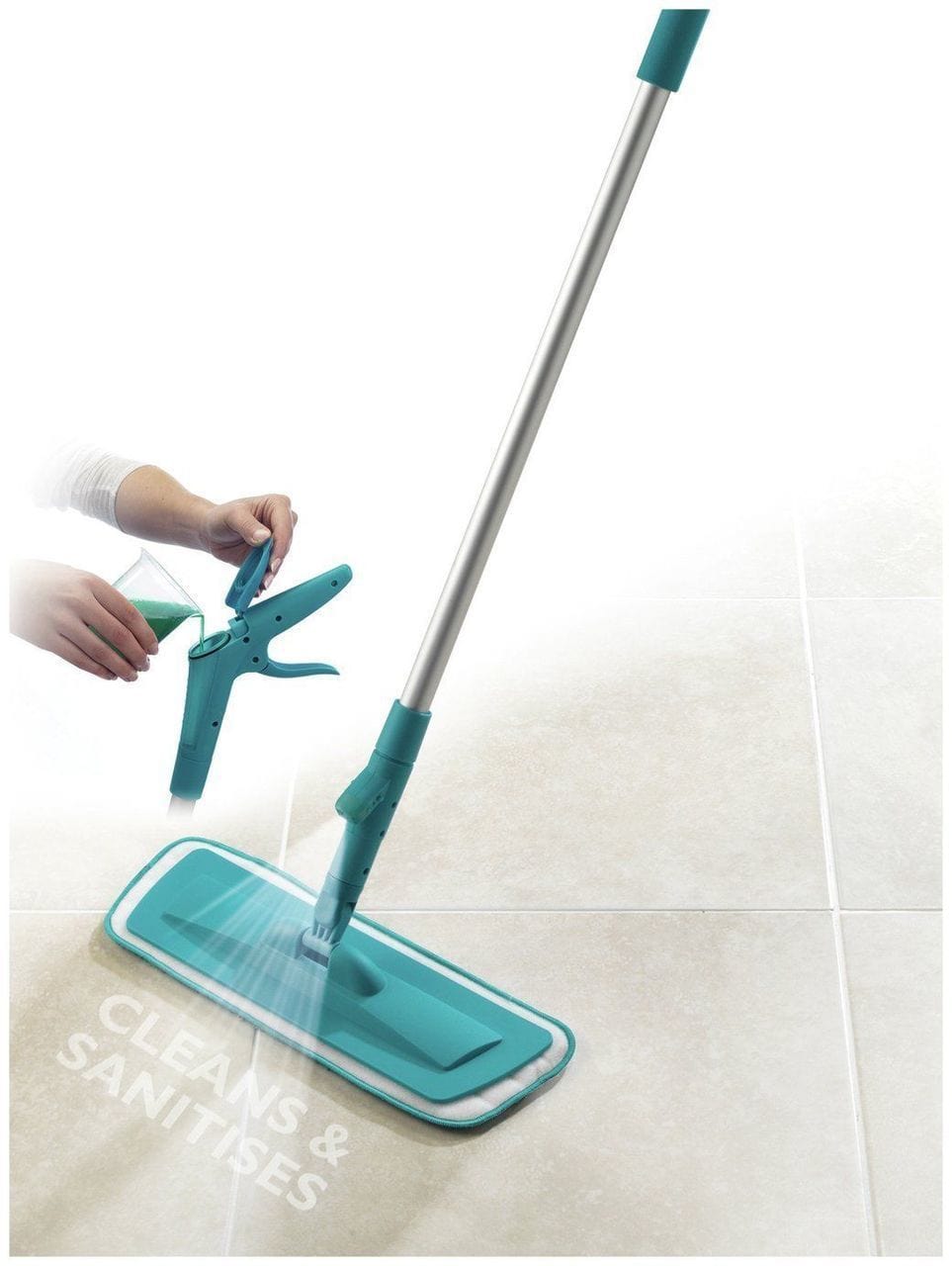 Beldray Easy Fill Spray Mop, Turquoise - SquareDubai