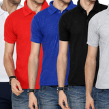SQUARE OFFERS Combo Pack Of 5 POLO Neck TShirts Random Colours - SnapZapp