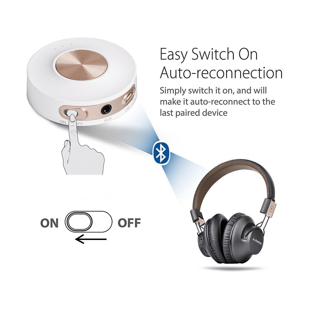 Wireless Bluetooth Audio Transmitter for Headphones For TV, PC Avantree
