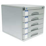 Aluminium File Cabinet With key, 5 Drawers