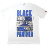 Black panther  Men's T-shirt Short Sleeves 100 % Cotton  Bio wash - Marvel
