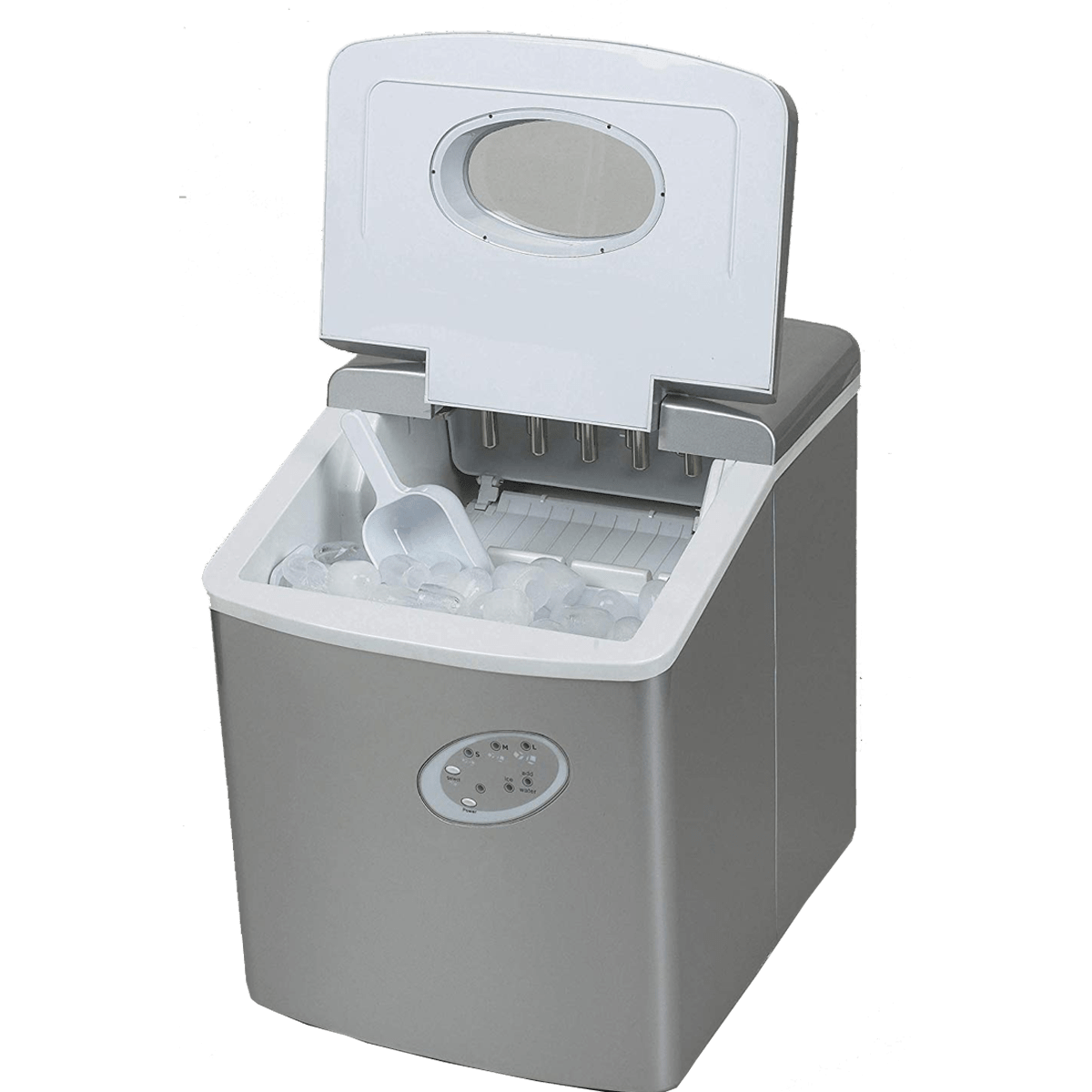 Mini Ice Maker Machine, with Adjustable Ice Thickness and Shape（44LBS/24Hrs） - NB