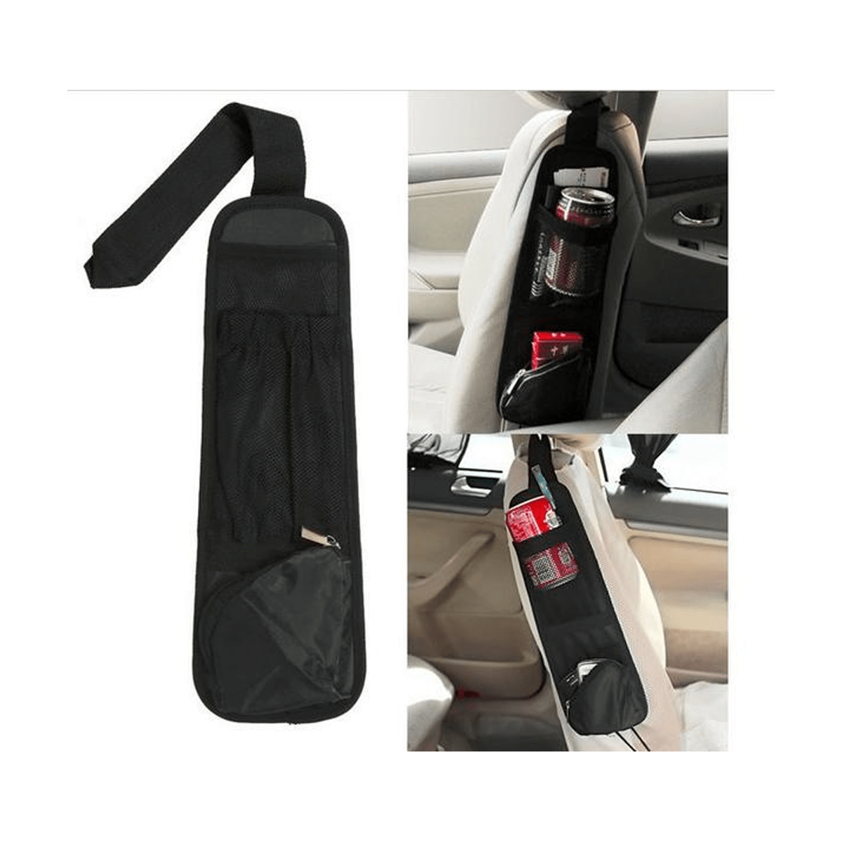 Car Hanging Storage Bag Car Organizer Auto Vehicle Seat Side Bag Pocket - SquareDubai