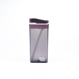 Drink in the Box Eco-Friendly Reusable Drink and Juice Box Container by Precidio Design, 12oz (Grey/Pink)