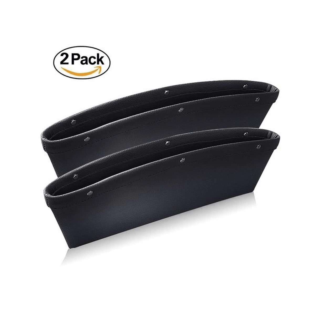 Car Seat Side Console Slit Caddy PU Leather (1.6" Gap Fit,) - SquareDubai