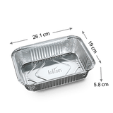 Aluminum Container With Lid 26x19x6 cms  (50Pc Carton)