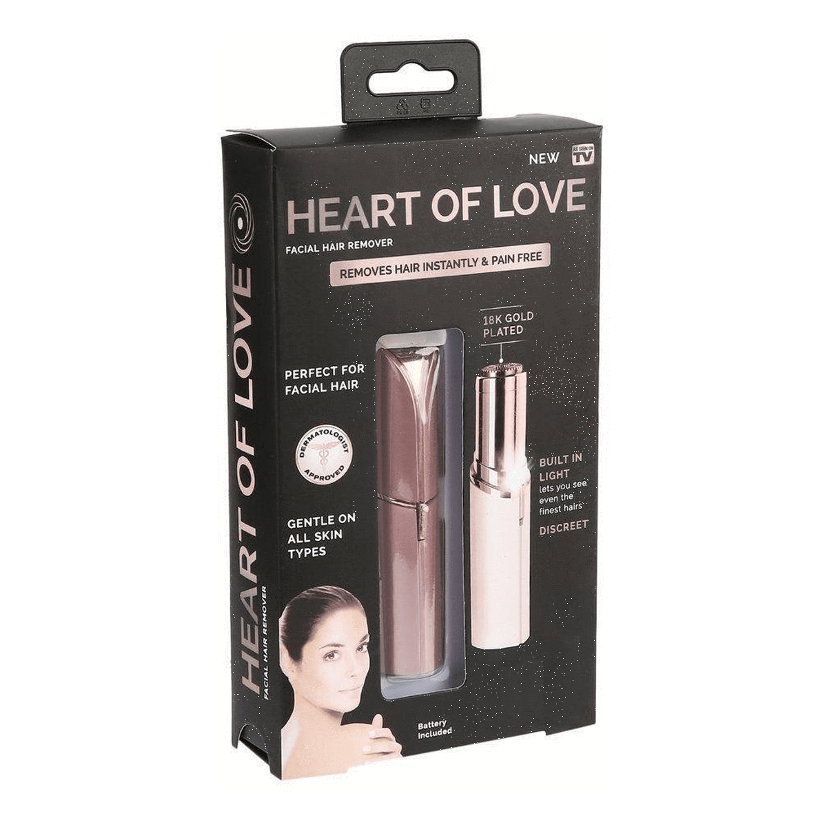 Electric Body And Facial Hair Remover White / Rose Gold