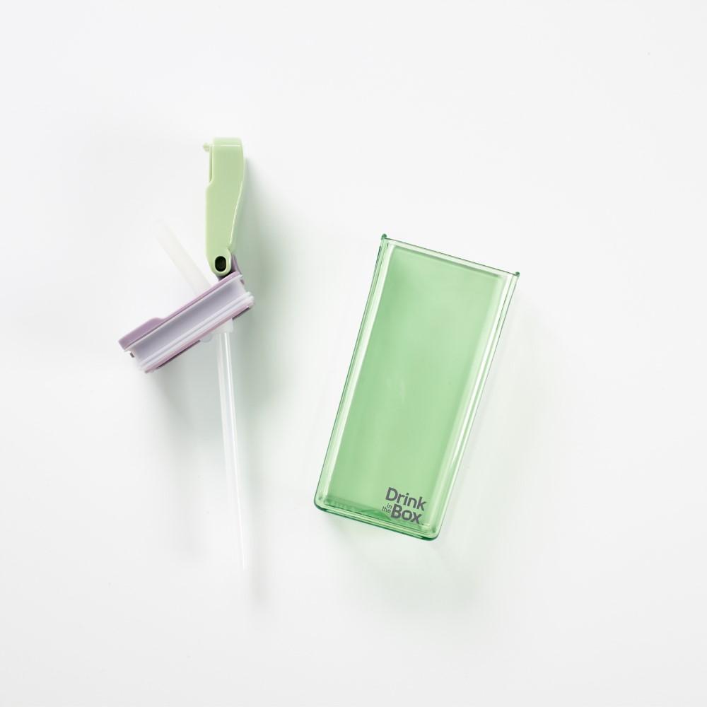 Drink in the Box Eco-Friendly Reusable Drink and Juice Box Container by Precidio Design, 12oz (Mint)