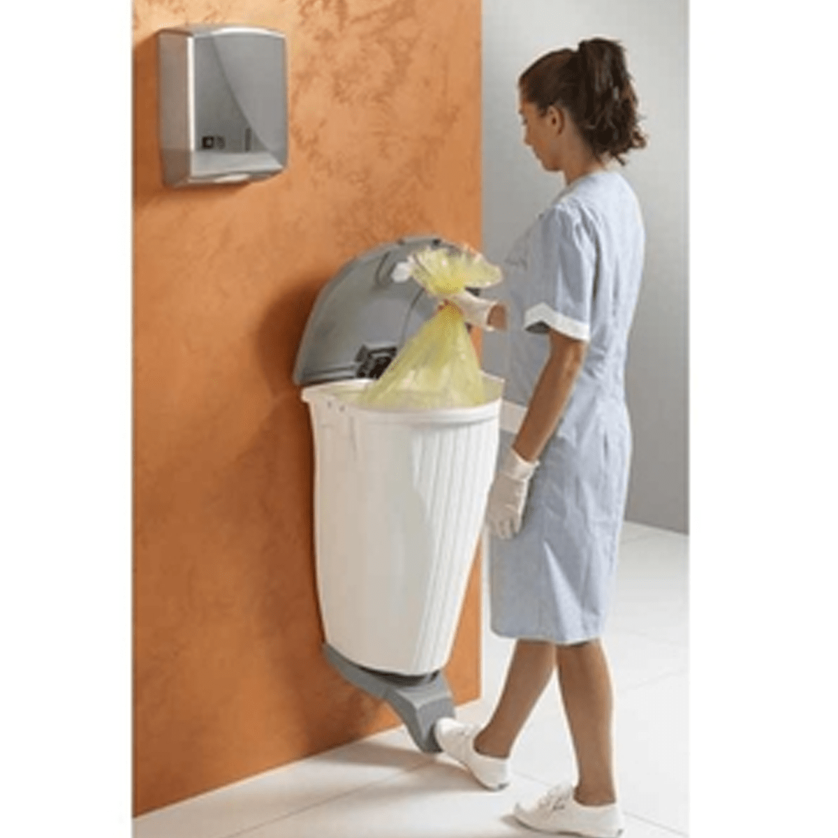 Oyster Wall Mounted Bin with Pedal 50L
