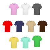 Children Plain Round Neck T Shirts 5 Combo Pack 160 gsm Random Colours - SnapZapp