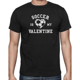 Soccer Is My Valentine  - Casual 160Gsm Round Neck T Shirts - SnapZapp