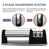 2 Stage  Knife Sharpener Stainless Steel - SnapZapp