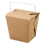 Kraft Paper Wire Handle Rectangle Take Away Food Containers 4 x 3" 50Pc PACK