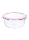 Round Airtight Container Clear/Pink 1.5L