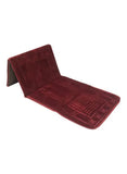 2-In-1 Foldable Prayer Mat With Backrest Maroon 54x145centimeter