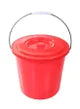 Plastic Bucket With Lid Red 35.3x32.8x32.1cm