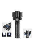 Electric LED Torch With 3 Head Black 14.6 centimeter - SnapZapp