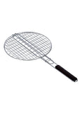 Round Shaped Grill Net Basket Silver/Red 20centimeter