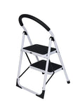 Foldable Step Ladder With Rubber Handgrip White/Black 38inch