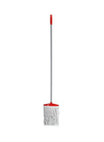 Cotton Mop Head With Iron Pole White/Red