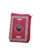 Portable Waterproof Muslim Travel Pocket Prayer Mat With Compass Red/White 100x60cm