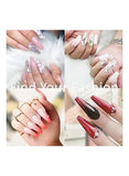 1200 Pieces Of Fake Nail Tips 2 Styles 10 Sizes Of Artificial False Nails Clear