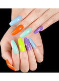 124-Piece Fake Nails Tip Kit Multicolour