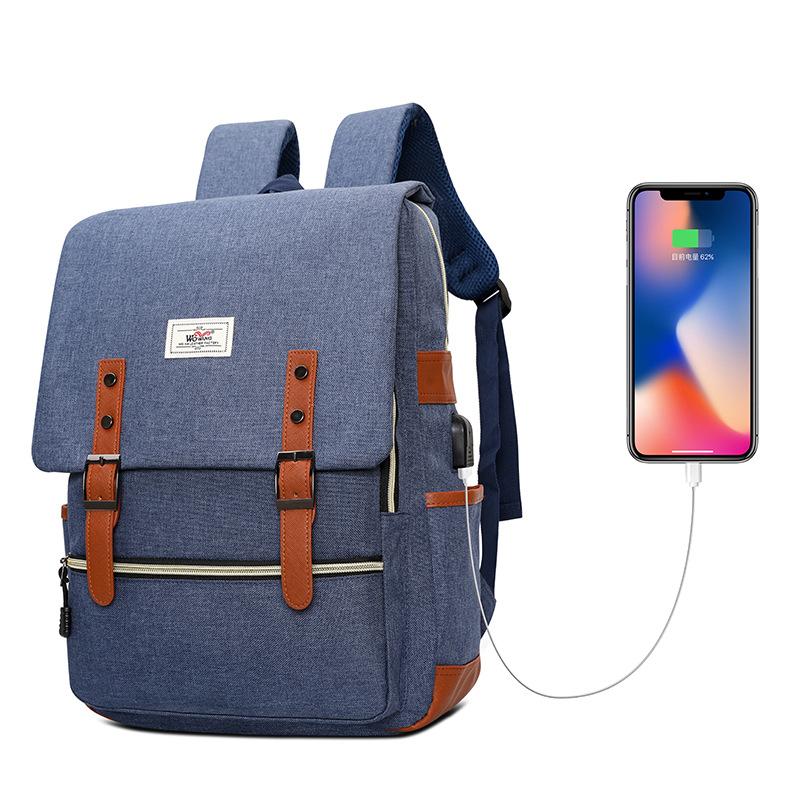  Travel backpack with USB Port - Night Angel