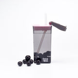 Drink in the Box Eco-Friendly Reusable Drink and Juice Box Container by Precidio Design, 12oz (Grey/Pink)