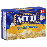 Act II Butter Lovers Popcorn (3X242gm) - SnapZapp