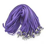 SQUARE 50 PCS 32-Inch Flat Lanyards with Bull Dog Clip