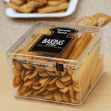 Plastic Food Grade PS Clear Cake DIY Cookies Box Biscuit Packing 30 pcs/ Pack 9.5*9.5*6.5cm