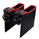 Car Storage Box Organizer Seat Gap PU Leather Case 2 pcs/Set