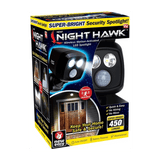 Night Hawk - Super Bright 450 Lumen LED Outdoor Indoor Security Spotlight with Advanced Motion Sensor