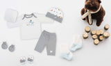 Lilsoft New Born Baby'S Clothing Gift Set Box 7 Pcs For Boys