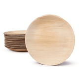 Round Disposable Palm Leaf Plates - 10 Piece Pack