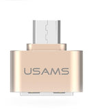 USAMS Micro USB OTG Adapter Android Smartphones, Tablets , Keyboards,  Mouse, U-Disk, PSP - Golden