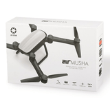 Air musha drone with a camera Black and white in a box 
