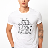 Family is the anchor that holds us - Casual 160Gsm Round Neck T Shirts - SnapZapp
