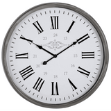 Opera Metal Wall Clock (50 cm, Silver Rim)