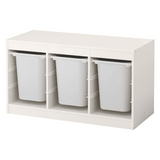 TROFAST Storage combination with boxes, white, white