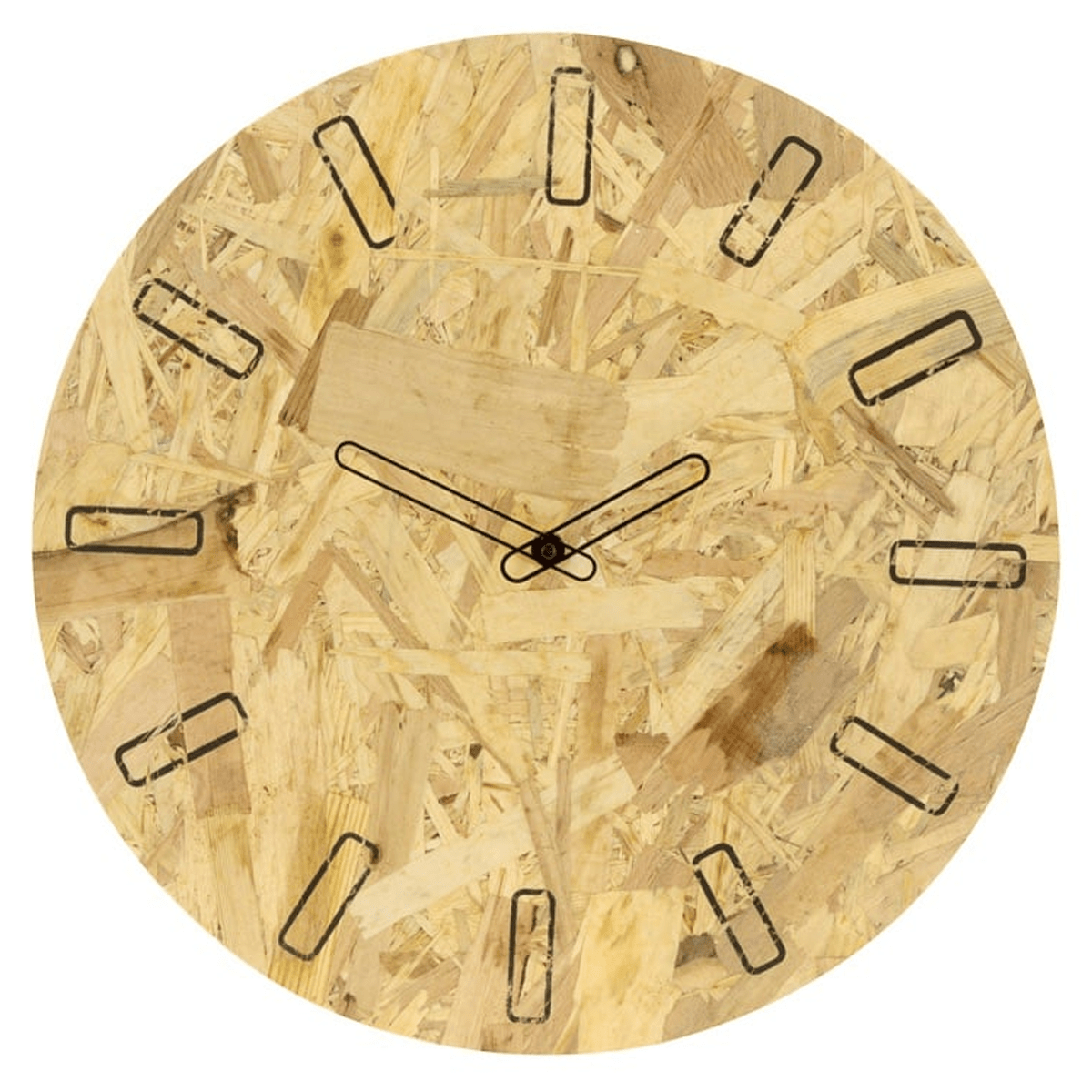 Pressed Plywood OSB Analog Wall Clock (40 cm)