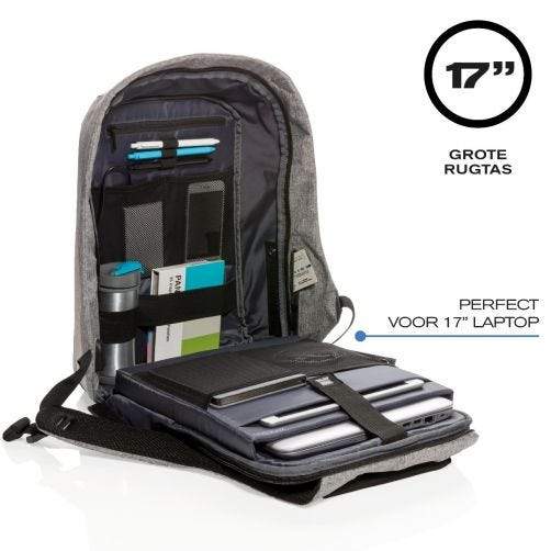 Bobby XL Anti-Theft Backpack 17 " - Grey